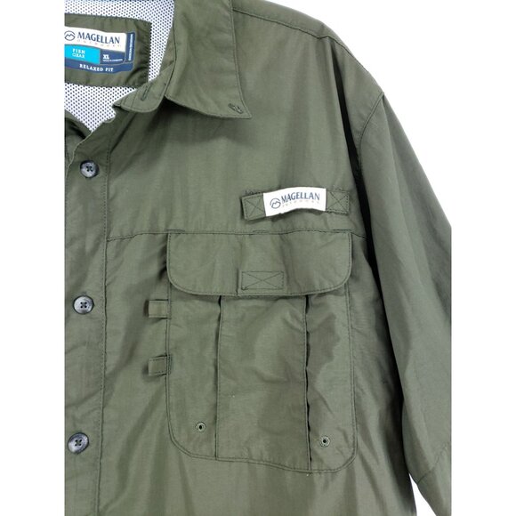 Magellan Men's Size XL Vented Fish Gear Shirt Green - Picture 5 of 7